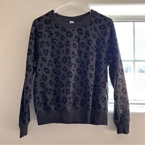 EUC Old Navy Animal Cheetah Print Vintage Crewneck Sweatshirt